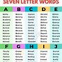 Image result for Common 7 Letter Words