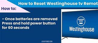 Image result for Reset Westinghouse TV Remote Control