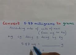 Image result for Milligrams to Grams Conversion