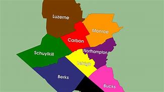 Image result for Map of Lehigh Valley PA