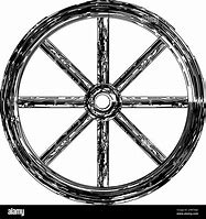 Image result for Wooden Wheel Black and White