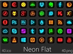 Image result for Neon Desktop Icons