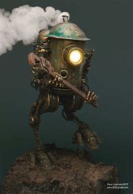 Image result for Courier Steampunk Robot