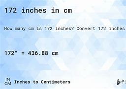 Image result for Convert 172 Inches to Centimeters