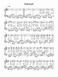 Image result for Hallelujah Piano Sheet Music