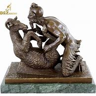 Image result for Pan and Goat Sculpture