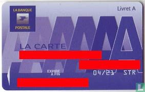 Image result for La Postale Banque ATM Card Type