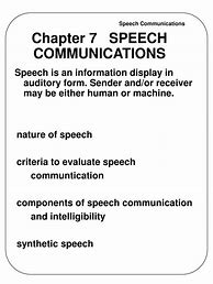 Image result for Example of Speech Communication