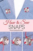 Image result for How to Sew On Snap Buttons
