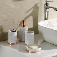 Image result for Rose Gold Bathroom Accessories Set