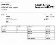 Image result for Invoice Template South Africa