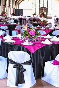 Image result for Black White and Hot Pink Wedding