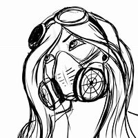 Image result for Anime Girl with Gas Mask