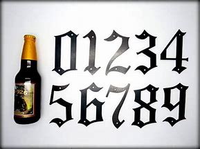 Image result for Old Englesh House Number Fonts