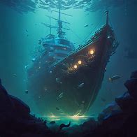 Image result for Sunken Ship Painting