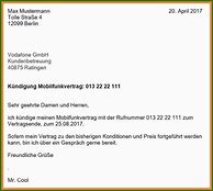 Image result for Handyvertrag Kundigen Beispiel