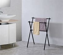 Image result for Black Towel Holder Bathroom Storage Floor Rack