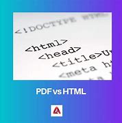 Image result for HTML vs PDF