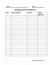 Image result for Printable Reading Log Template