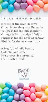 Image result for Printable Jelly Bean Easter Poem