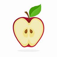 Image result for Cartoon Apple Cut in Half