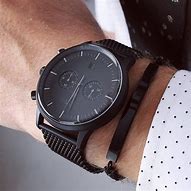Image result for Black Leather Watches for Men