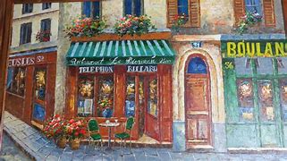 Image result for Paris Street Cafe Paintings