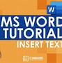 Image result for Insert Text in Microsoft Word