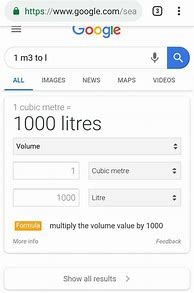 Image result for 1 Cubic Meter in Litres