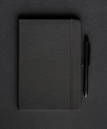 Image result for Plain Black Notebook