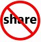 Image result for Do Not Share Icon