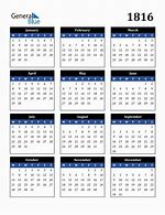 Image result for 1816 Calendar