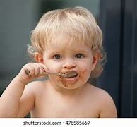 Image result for Funny Baby Eating Spoons