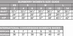 Image result for Burberry Size Chart Men