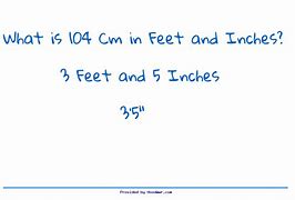 Image result for How Much Is 104 Cm
