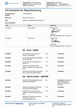 Image result for 5S Checklist for Manufacturing