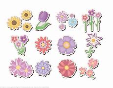 Image result for Flower Sticker Aesthetic Template