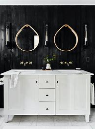 Image result for Bathroom Decor Ideas with White and Black Wallpaper