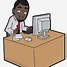 Image result for Cartoon Man Working On Computer