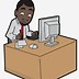 Image result for Cartoon Man Working On Computer