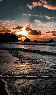 Image result for Ocean Waves Sunset iPhone Wallpaper