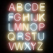 Image result for Printable Neon Letters