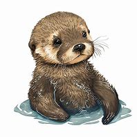 Image result for Stick Figure Sea Otter