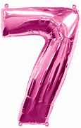 Image result for Pink Number 7 Balloon