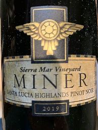 Image result for Miner Family Pinot Noir Sierra Mar Santa Lucia Highlands