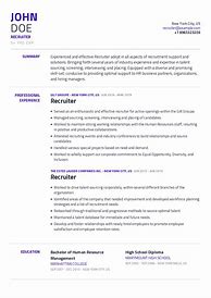 Image result for Recruiter Resume Template