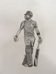 Image result for Cricketer Drawing