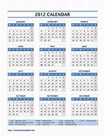 Image result for Calendar From the Year 2012