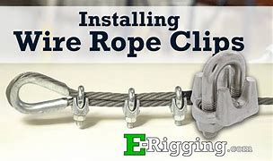 Image result for Wire Rope Clip Installation