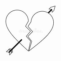 Image result for Broken Heart with Arrow
